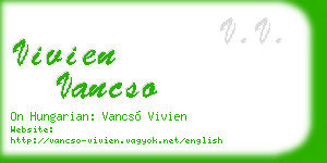 vivien vancso business card